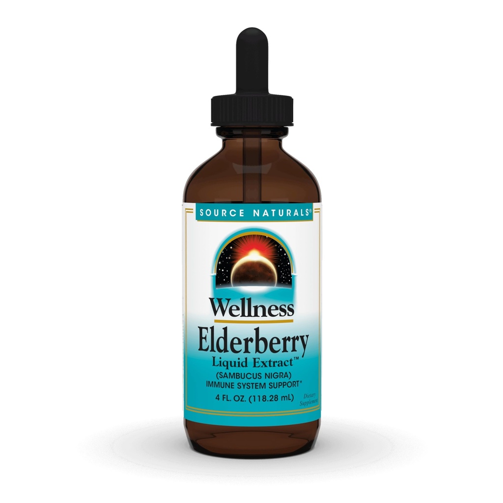 Vir Naturals Wellness Elderberry Tekoči ekstrakt, za podporo imunskega sistema* - Sambucus nigra - 4 Fluid oz