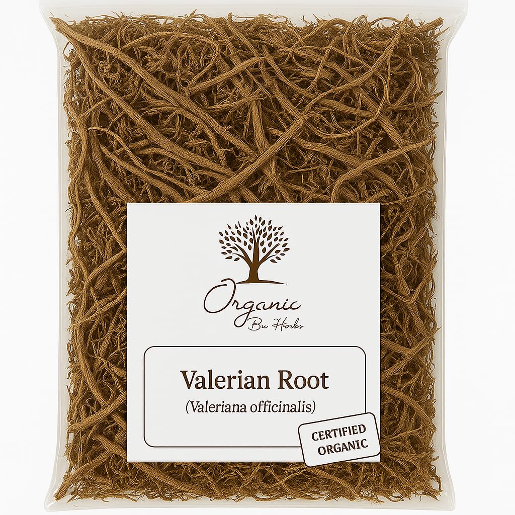 Ekološko posušeni Valerian Root 2 oz – Valeriana Officinalis – Naravni zeliščni dodatek – Non-GMO, Vegan, Kosher, Brez polnil, Caffeine-free