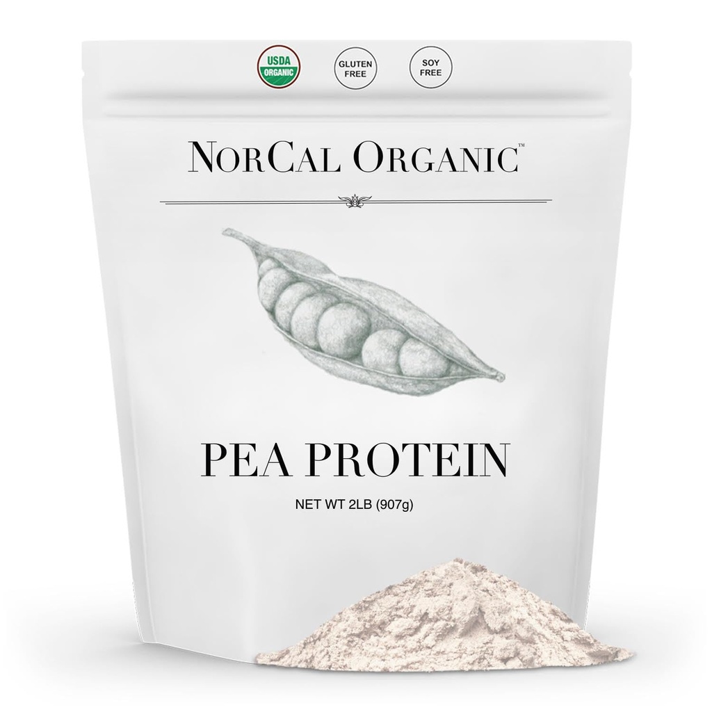 NorCal Organic - Premium Pea Protein Izolat - 100% Vegan in organski - 2 funta (Pack of 1) - 35 servingov