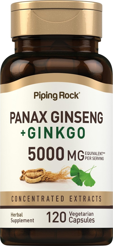 Piping Rock Panax Ginseng & Ginkgo Biloba dodatek 