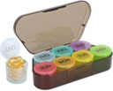 NatureTouch tedenske tablete Organizator, BPA brezplačno Medicina Organizator Rainbow 7 dan tablete Box, Dnevni prenosljiv tablete Container za tablete/vitamin/ribje olje/dodatki [zadnja različica],črna