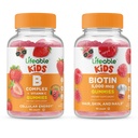 Življenjski B kompleksni otroci + Biotin Otroci, Gummies Bundle - odlično degustacijo, Vitamin dopolnilo, Gluten brezplačno, GSO brezplačno, Žvečljivi Gummy