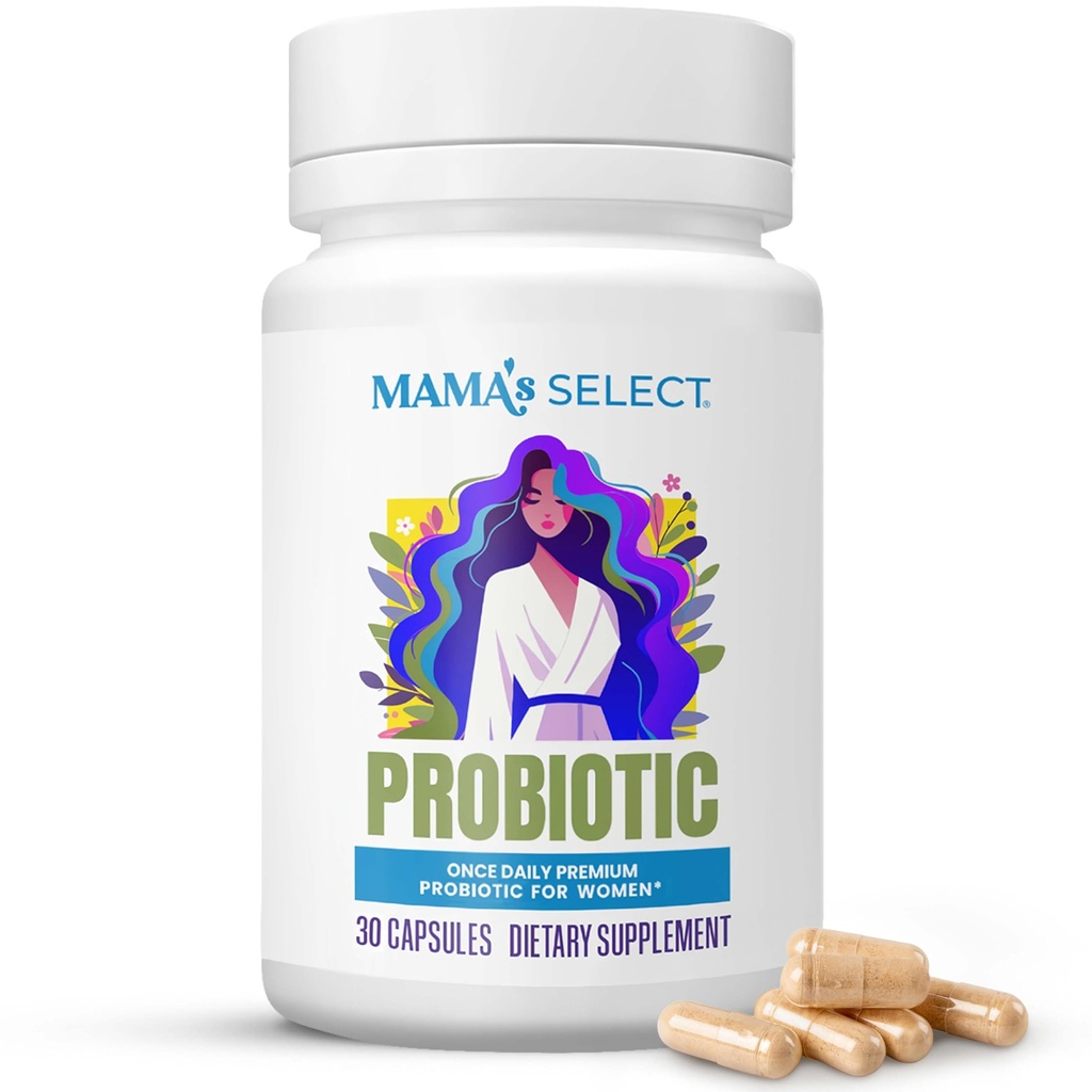 Mama's Select Predporodni probiotiki za nosečnice – nosečnost, postnatalno in poporodno podporo – Aids Dojenje, Dojenje, Prebava, Jutranja bolezen, Baby Microbiome – 30 kapsul