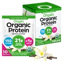 Orgain Organic Vegan Protein Powder, Vanilla Bean - 21g Rastlinske beljakovine, 5g Prebiotične vlaknine, Ni ogljikovih hidratov, Brez laktoze Sestavine, Brez dodanega sladkorja, Ne-GMO, za pretrese in napitki, 10 Potovalnih paketov