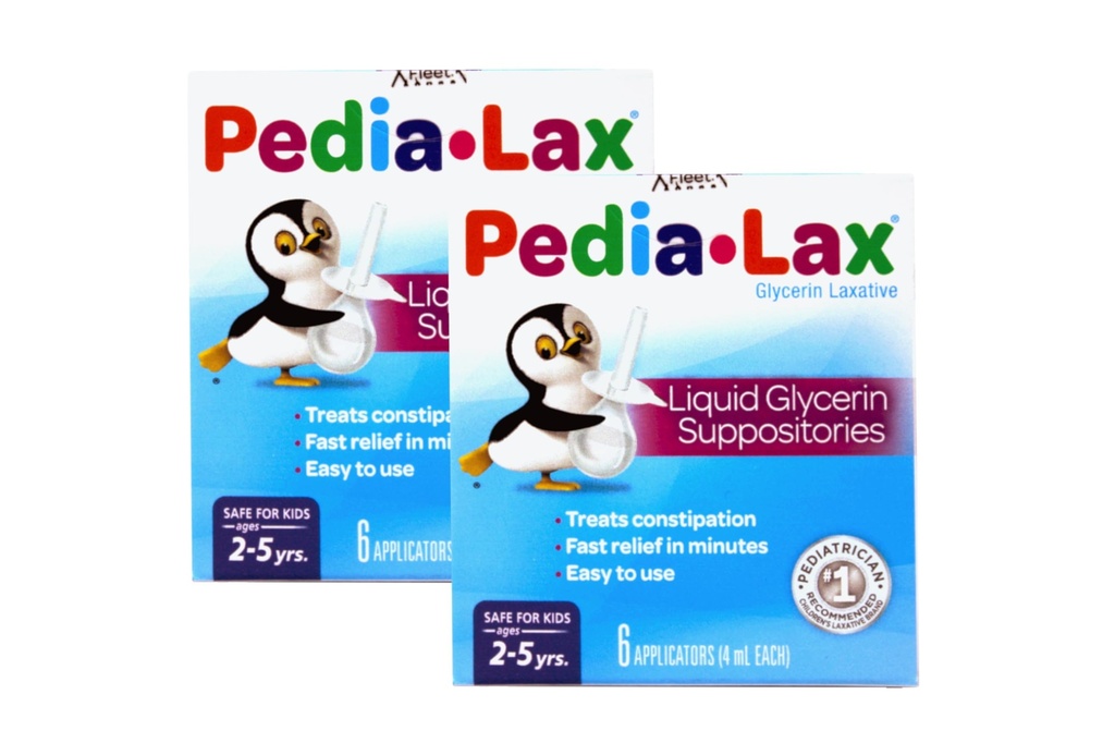 Fleet Pedia-Lax Liquid Glycerin Suppositories - 6 Each, Pack of 2