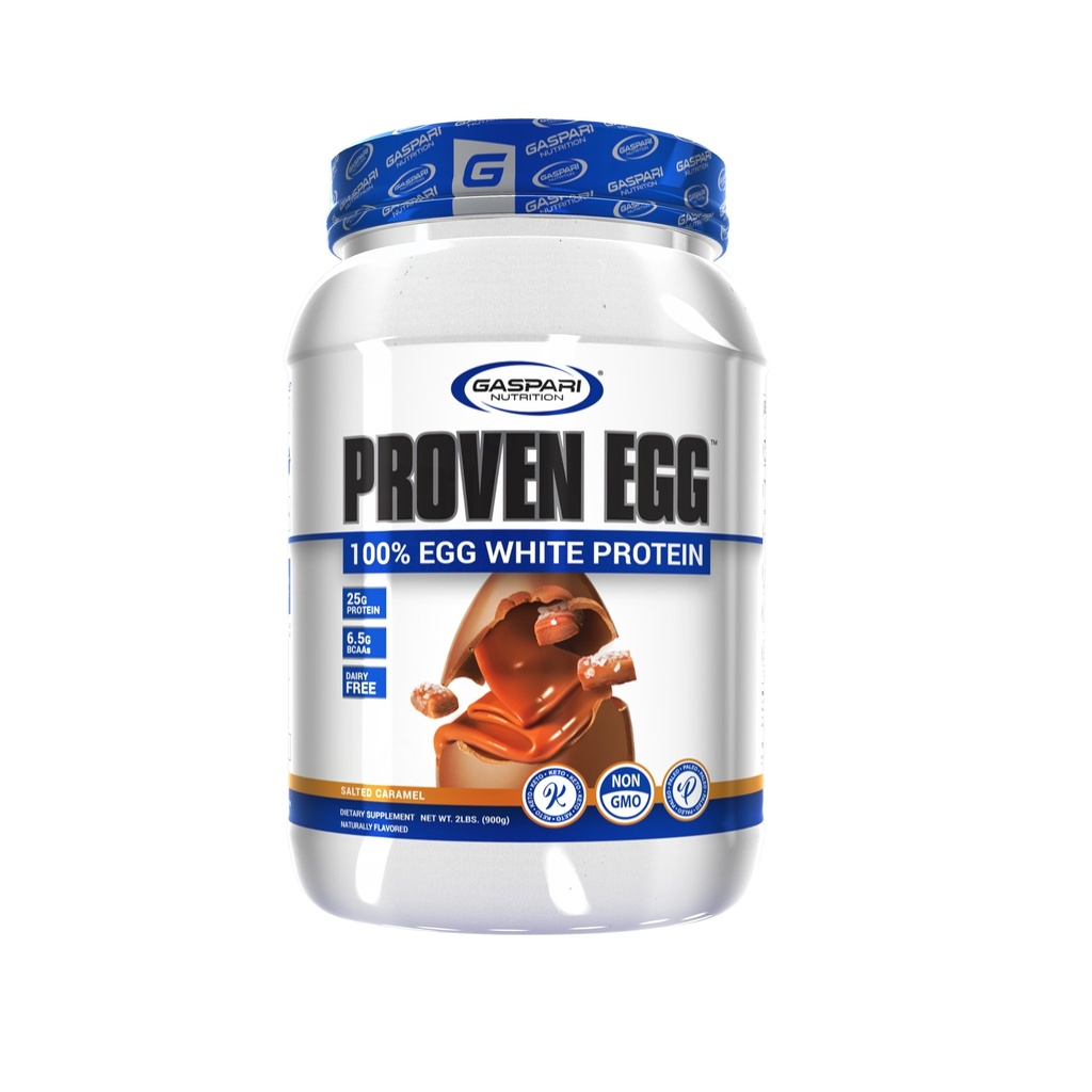 Gaspari Nutrition Provene Jajce, 100% Beljakovine iz jajc, 25g Beljakovine, Keto prijazno, Mleko in laktoza, Brez soje (2 lbs, soljena karamela)