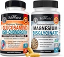 Visoka absorpcija Magnezijev bisglicinat Kapsule (1 mesec oskrbe) Plus Glukozamin Chondroitin MSM Trojna moč Skupna podpora dodatek (1 mesec oskrbe)
