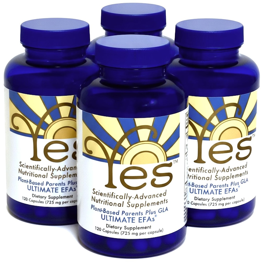 Ribje olje Omega 3 Dodatki Alternative-YES Omega 3 & 6 Maščobne kisline - nebrušen, rastlinsko osnovane - DHA, EPA, SDA - holesterol, srce, koža, energija, oči, imuniteta Podpora z DA (4 x 120 Gel kapice)
