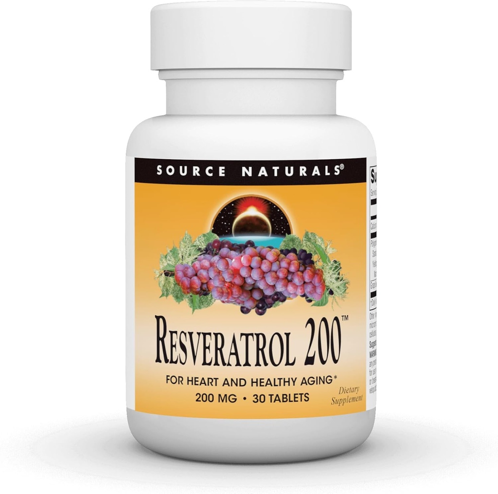 Vir Naturals Resveratrol, za srce in zdravo staranje* 200 mg - 30 tablet