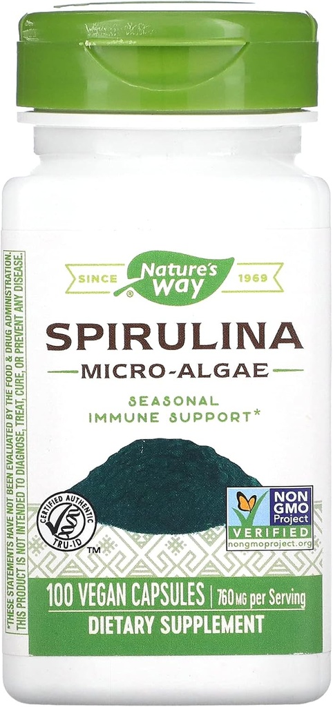 Narava pot Spirulina Micro-Alge 380 mg 100 Veg Caps