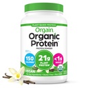 Orgain Organski Vegan Protein Powder, Vanilla Bean - 21g Rastlinski proteini, 6g Prebiotična vlaknina, Brez laktoze Sestavine, Brez dodanega sladkorja, ne-GMO, za pretrese in napitki, 2.03 lb (Packageing May Vary)
