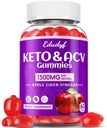 Keto ACV Gummies - 1500mg Apple Cider vingar Gummies s probiotiki, B12 in Keto podpora, Detox & Cleanse, GSO brezplačno & Vegan - 60 Count...