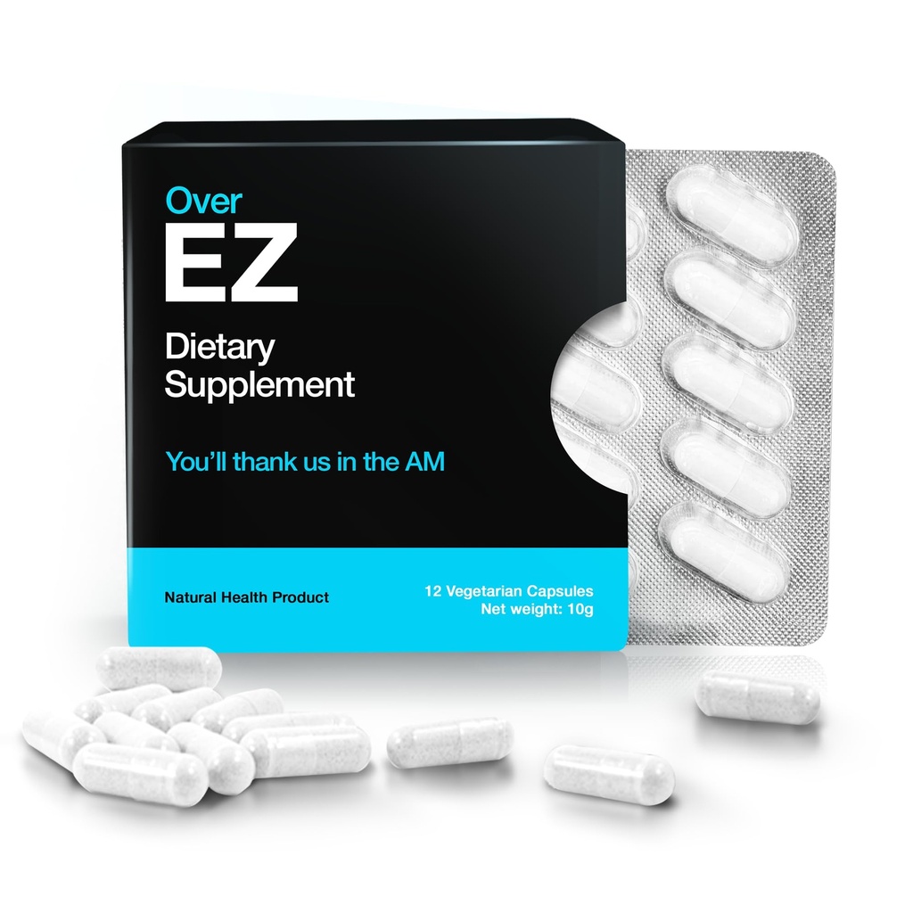 OF EZ Pred-Pink dodatek - Party recovery & preprečevanje tablete za noč ven in boljša jutra (12 Kapsule) & Mlečni osat, aminokisline, vitamin B