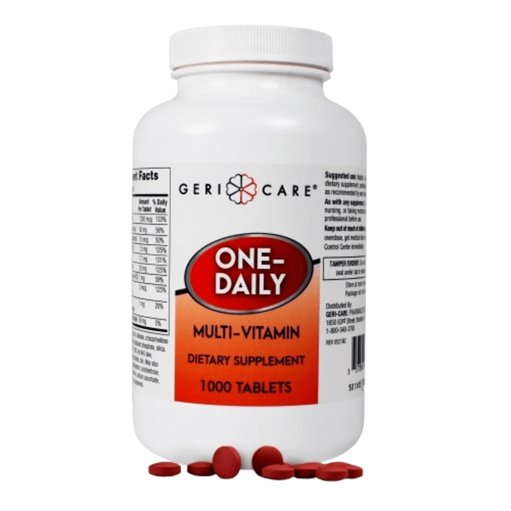 GeriCare One-Daily Multi-vitamin tablete Prehranska dopolnila, 1000 Število (Pack od 1)