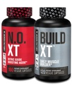 Jacked Factory Muscle Builder Supplement Stack - Build-XT Muscle Builder & N.O. XT Nitrični oksid Booster Agent za dvojno podporo (60 dnevna dobava)