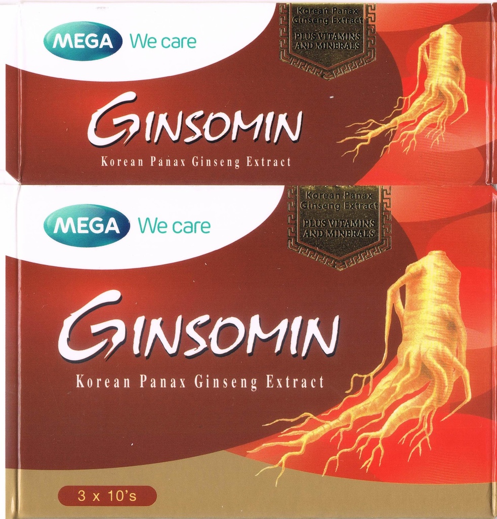 Korean Panax Ginseng Extract Plus Multivitamin and Minerals, 3 x 10 Capsules (30 Capsules)