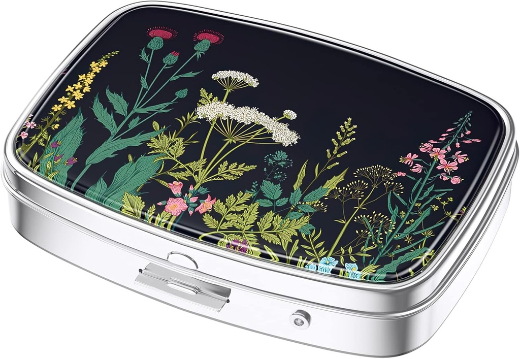 Nipichsha tablete Box, majhne tablete Primer za Purse & Pocket, Cute Travel Medicine Organizator, Prenosna Medicine kontejner imetnik, da imajo vitamine, zdravila, ribje olje in dodatki, Dandelion