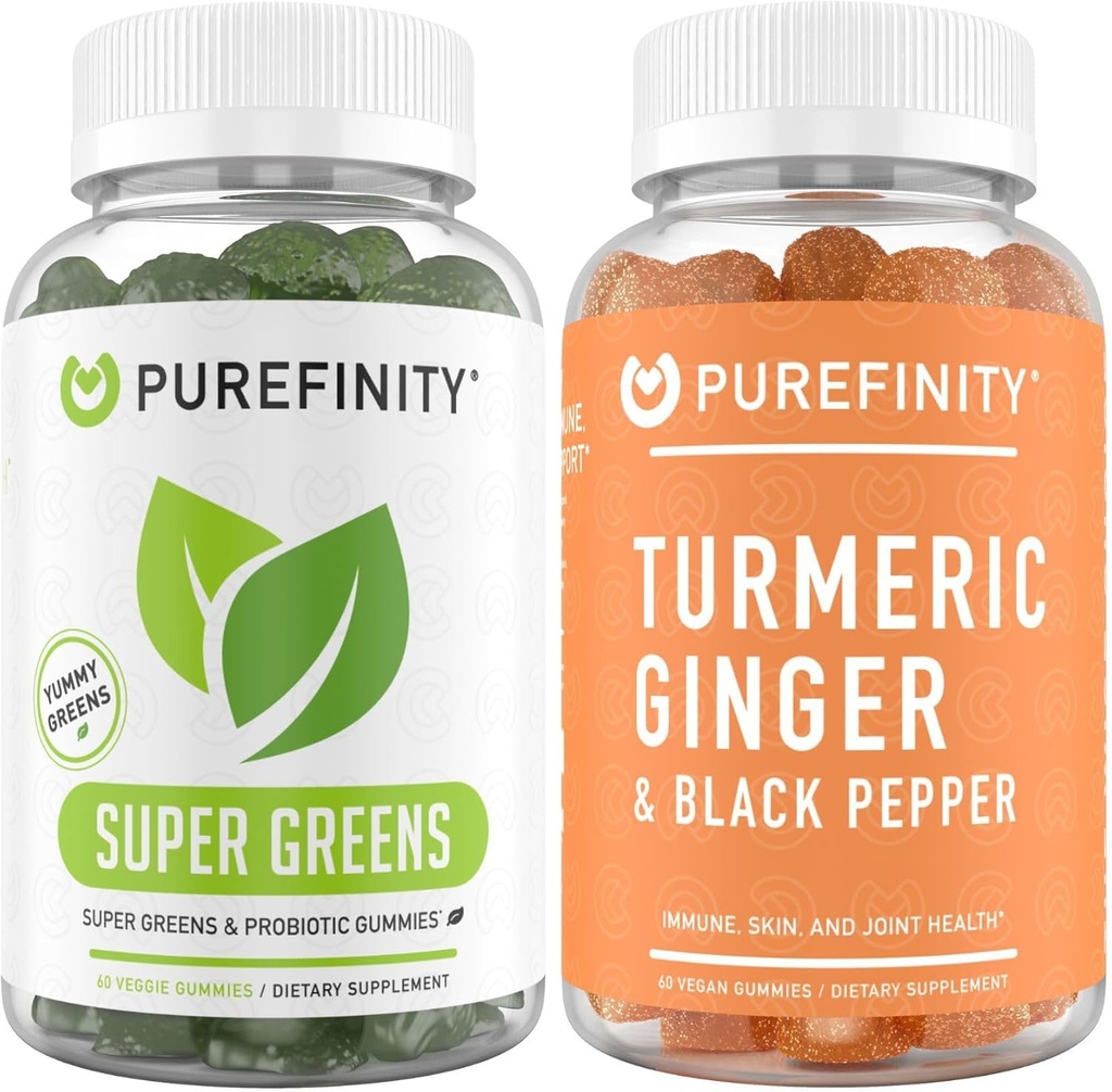 PUREFINITY Kurkulatni medenjaki + Super Greens Gummies paket