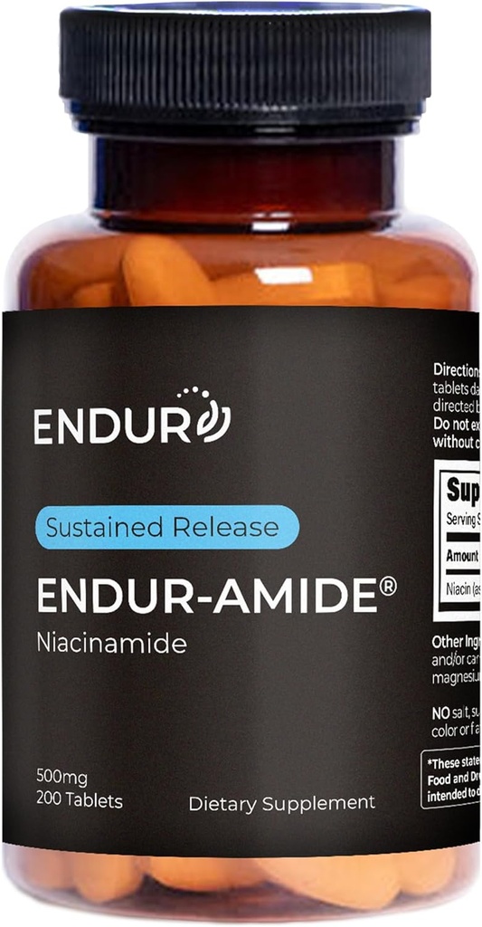 Endur ENDUR-amid, zdravo staranje dodatek, pomaga ohraniti zdravje kože in podporo splošno zdravje celega telesa, Gluten prost, 500mg (200 tablet)