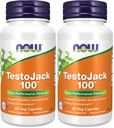 Zdaj dopolnila, TestoJackTM 100 z LJ100®, Potent standardizirani ekstrakt Tongkat Ali (Eurycoma longifolia), Tribulus in ZMA®, 60 Veg kapsule (Pack po 2)