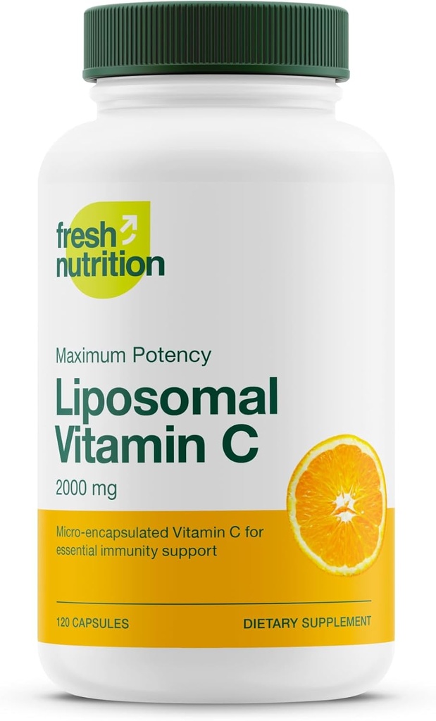 Sveža prehrana Liposomski Vitamin C - 2000mg DNA Preverjen in močan VIT C (iz askorbinske kisline)– Pogoltnite ali Pour prašek v pijačo, vse naravno Vegansko prijazno, Ne-GMO, Gluten-free, Dairy-free