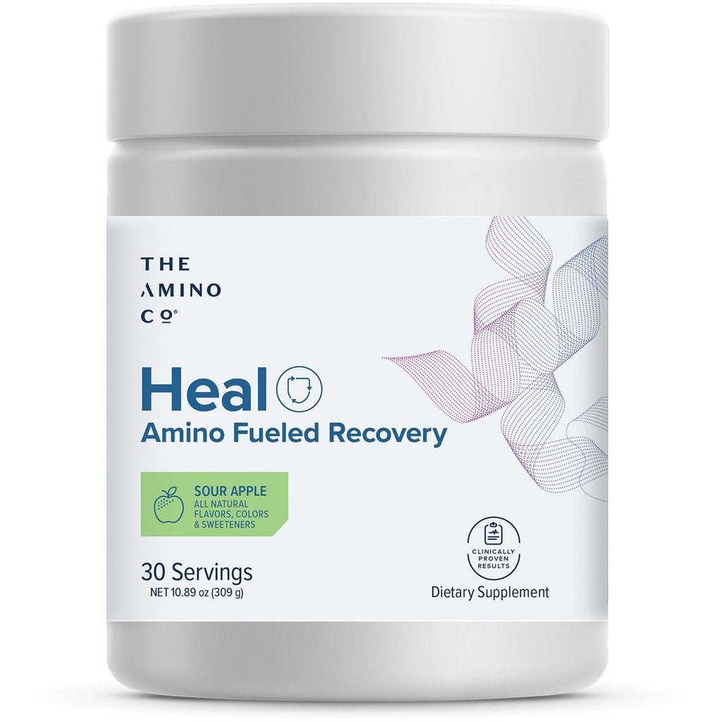 The Amino Co. - Zdravilno - Post Workout Recovery Pijača s Pure Eaa Amino Acid Formula - Kreatin Monohidrat Prašek za učinkovito popravilo mišic, Vegan, in Keto-Prijatelj s Sour Apple Flavor - 10.89oz.