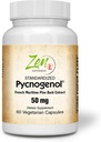 Zen Supplements Pycnogenol 50mg - Standardiziran francoski pomorski pine Bark Extract za antioksidant in vnetljiva podpora - Non-GMO, Gluten & Soy Free 60-Vegcaps