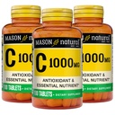 MASON NARAVNI Vitamin C 1.000 mg, 300 dan dobava, Podpira zdravo imunski sistem, Antioksidant in Essential Nutrient, 3 pakiranje