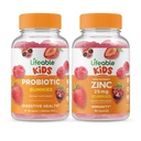 Lifeable Probiotic 2 milijarda CFU otroci + cink 25mg otroci, Gummies Bundle - odličen okus, Vitamin dopolnilo, Gluten brezplačno, GSO brezplačno, Žvečljivi gumijasti