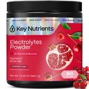 KLJUČNI HRANILCI Multivitaminski elektroliti v prahu Brez sladkorja - Sweet Cherry Pom Electrolyte Powder - Endurance & Energy Supplement - Hidracija v prahu - Brez kalorij - 90 Serving - Made in USA