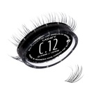 Lashify Curl 12mm Gossamer DIY trepalnice razširitve ponovno polnjenje, črna, enostavno lažne trepalnice za naravni videz