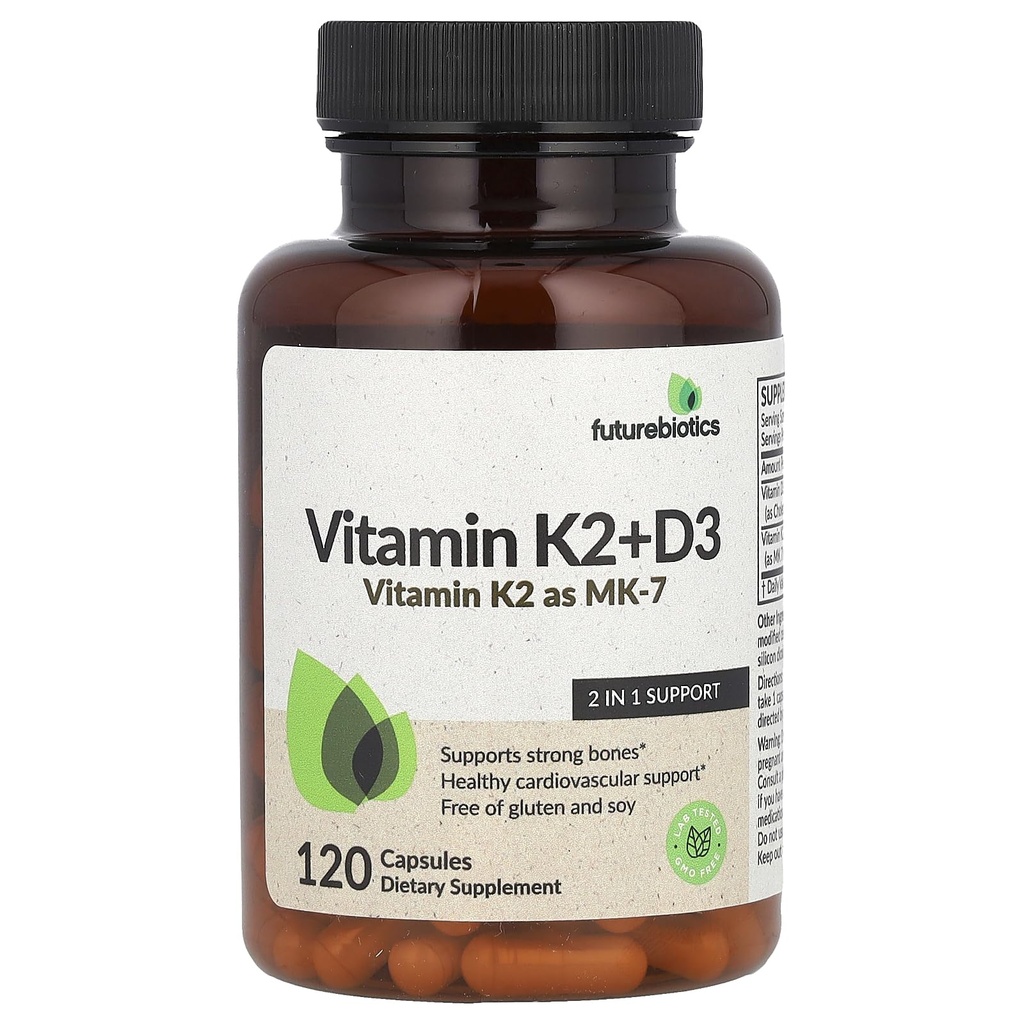 Futurebiotiki Vitamin K2 + D3, 120 kapsul