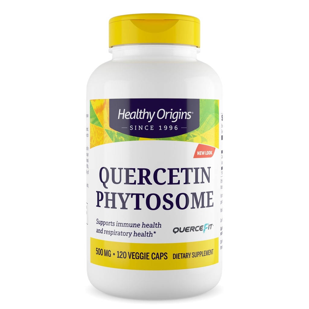 Zdrav izvor Quercetin Phytosome 500 mg - Quercetin dopolnila za podporo imunske in dihalne podpore - Veganski, Non-GMO & Gluten-free Quercetin dodatek - 120 Veggie kapsule
