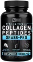 Zeal Naturals Kolagen Peptide Kolagen tablete (360 kapsul) Grass Fed Kolagen Pepetide v prahu - hidroliziran kolagen v prahu za JointTendon dodatekKoža in nohti -