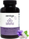 Zenkgo Ashwagandha, 5-HTP, sivka, Mucuna, L-triptofan - dodatek za podporo razpoloženju, rastlinska osnova, zeliščni razpoloženj Plus pomaga pri mirnem umu in stresu, čustveni blarance, pozitivnost (60Ct/30Day)