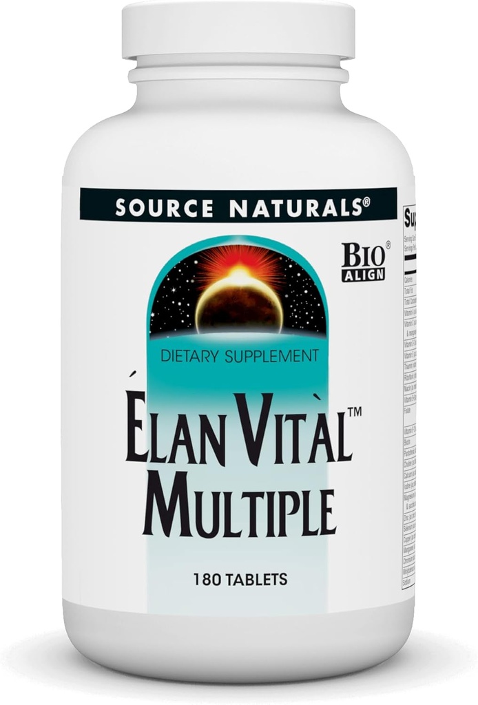 Vir Naturals Elan Vital Multipla - podpira možgane, srce, jetra, Imunski, Energy Boost - 180 tablet