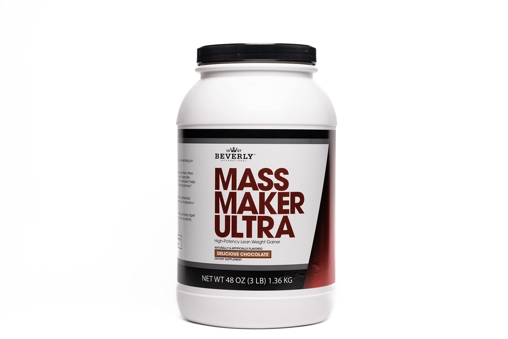 Beverly International Mass Maker Ultra Chocolate, 14 Servings, 3Lb. Gradite Lean Mass kot Pro. izolat mlečnih beljakovin, izolat sirotkinih beljakovin + jajce. MCT olje. Čiste ogljikove hidrate, odličen okus