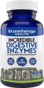 Stonehenge Health Neverjetni prebavni encimi - 18 rastlinsko-bazni encimi - lipaza, laktaza, proteaza, amilaza, bromelain za plin, napenjanje, utrujenost (1)