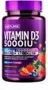 Zgrajena z naravo Žvečljivi vitamin D3 5000 i.e. - Vitamin D dodatek žvečenje – brez sladkorja in naravne jagodičje aroma - 60 tablet