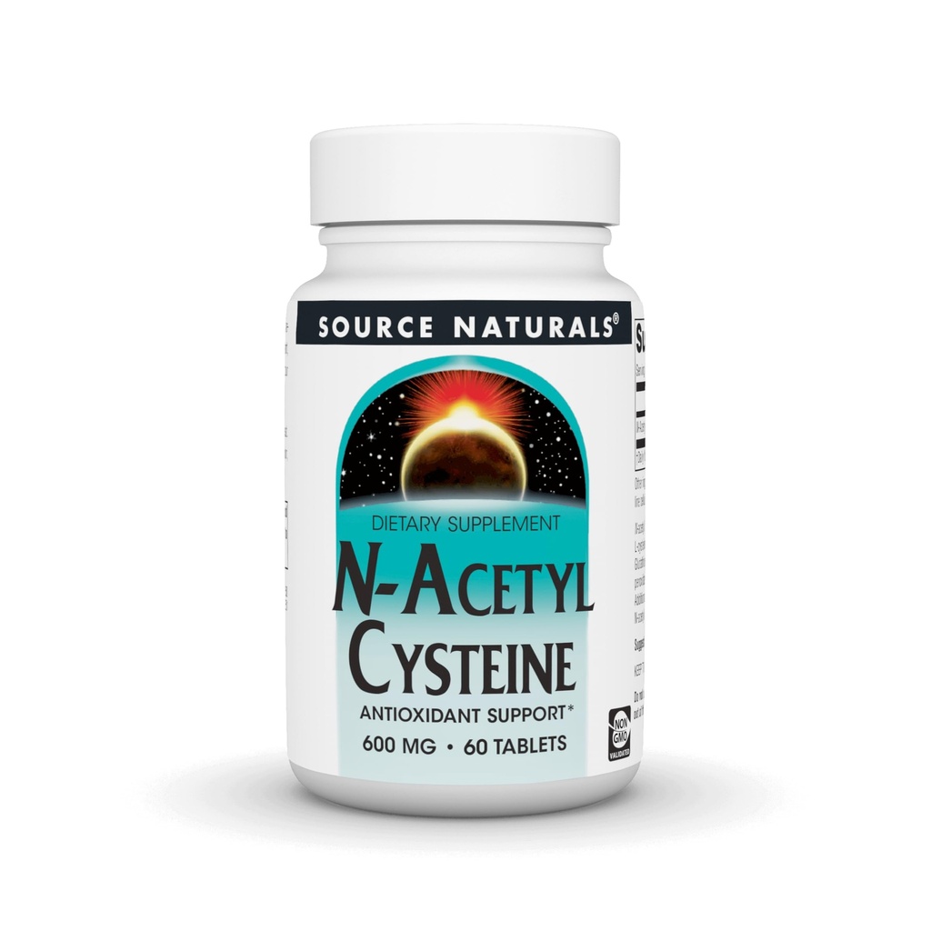 Vir Naturals N-acetil Cistein Antioksidant Podpora 600 mg Prehranska dopolnila, ki podpira zdravje dihal* - 60 tablet
