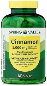 Generic Spring Valley Cinamon Plus Chromium, 1000 mg, 180 Štetje Kapsule - Naravni prehranski dodatek za splošno Wellness & + Nalepka Dri Store