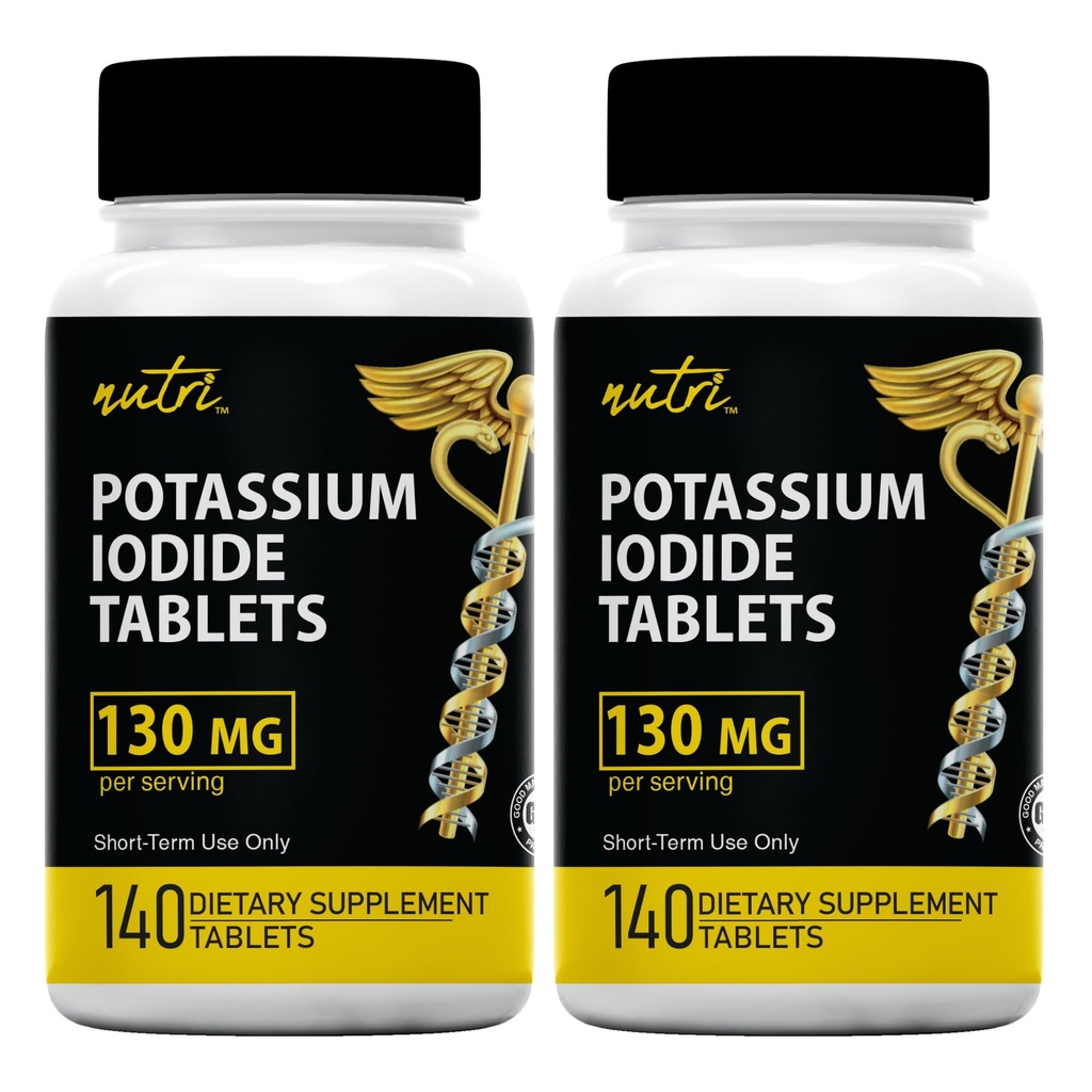 Tablete kalijevega jodida (paket z 2) 130 mg - 280 tablet EXP 10/2032 - YODO Naciente - KI tablete - Yoduro de Potasio - Nutri dodatki