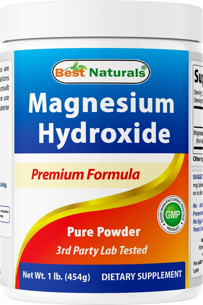 Najboljše naravne Magnezij Hydroxide Powder - 380mg elementarnega magnezija na strežbo - 454 Servisi na Cotainer - 1 funt