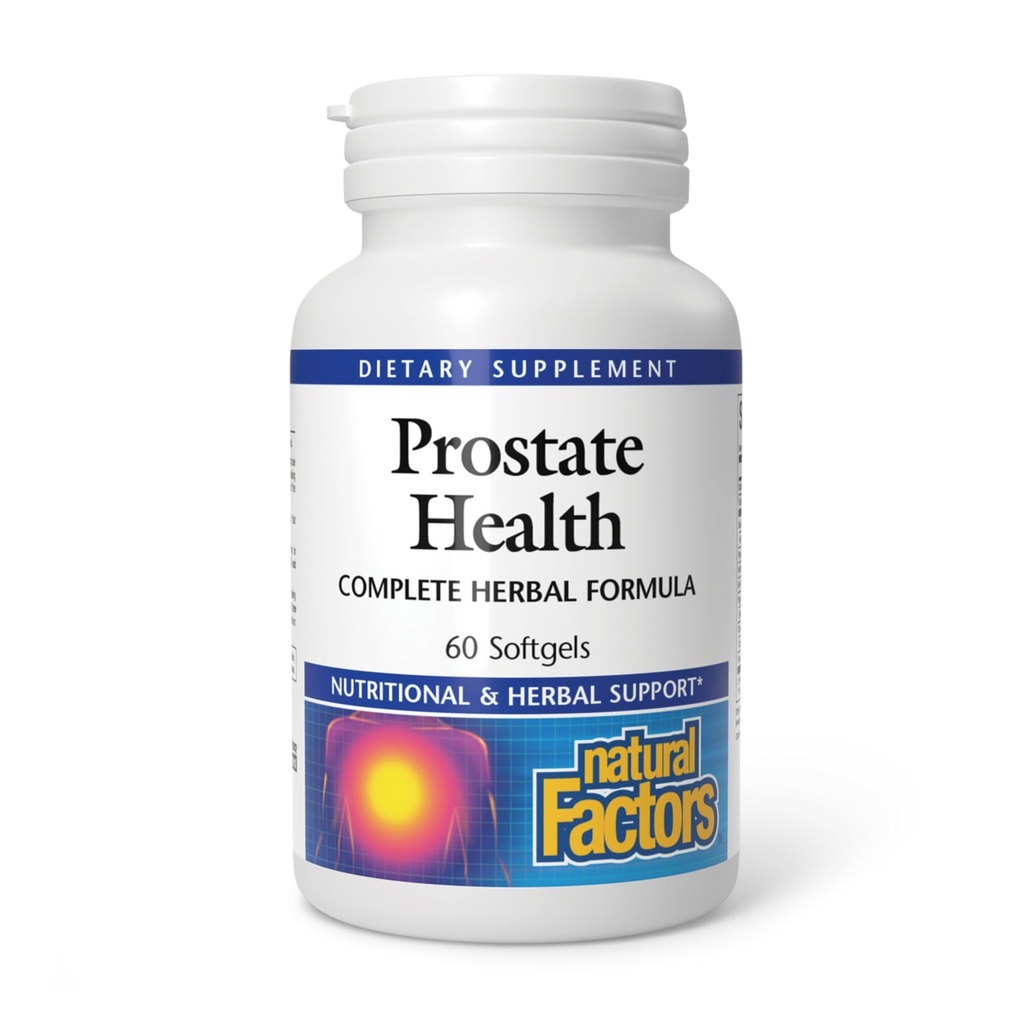 Naravni dejavniki, Prostata Health Formula, Zeliščna podpora za zdravo prostato z žago Palmetto in Kurmeric, 60 softgel (60 obrokov)