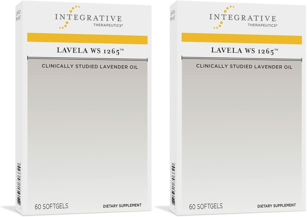Celovita terapevtka Lavela WS 1265 - Sivkasto eterično olje dodatek za spanje in stres podporo* - Dairy-free - 120 Softgels (120 Servings)