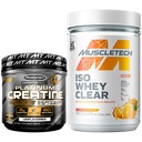 MuscleTech Kreatin + izolat sirotkinih beljakovin Bundle Platina Kreatin Iso Whey Clear, Oranžna