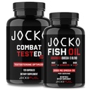Jocko Fuel Supplements Bundle - Test Booster za moške + Omega 3 ribje olje (2 paket) Močan antioksidant in mišice graditelj
