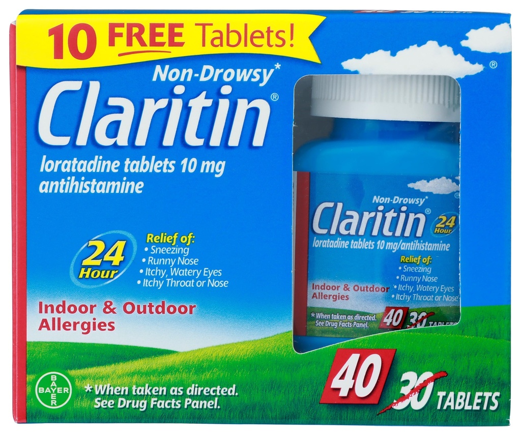 Claritin Allergy 24 Hour Tablets, 10 mg, 40-Tablets