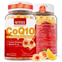 CoQ10- 200mg 400mg Polnjene žvečilke - 2 meseca dobave - w/ Vitamin B12 1000mcg, Rhodiola Rosea & Panax Ginseng, B6, koencim Q10 dodatek za Hear-t, energijo, antioksidant, Ultra Absorpcija