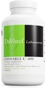 DaVinci Labs Žvečljivi C-300 - dodatek za podporo imunskega zdravja, holesterola in kolagen proizvodnje - z vitaminom C, pektin in več - Gluten-free - pomarančni Ananas aroma - 90 vegetarijanske tablete